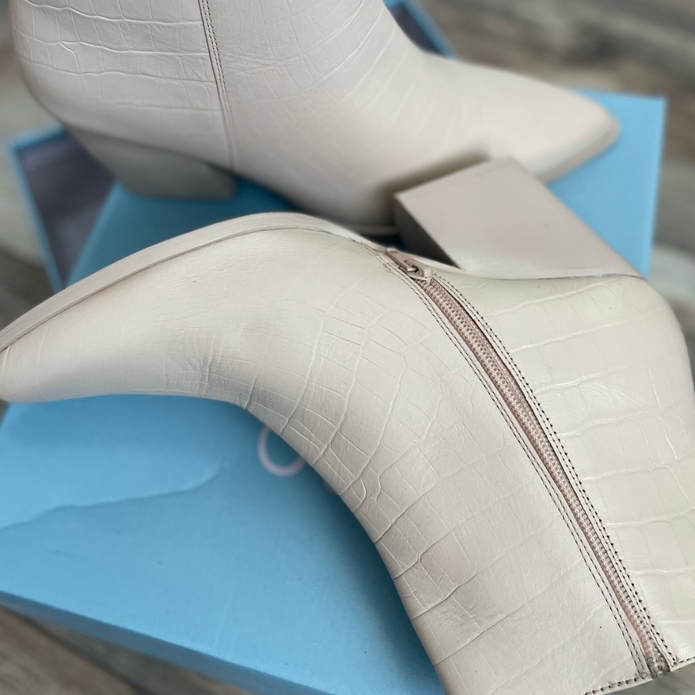 Seychelles leather booties size 10 cream beige boot western booties - Picture 14 of 14